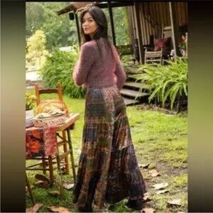 NATURAL LIFE Colorful Patchwork Patti Palazzo velvet pants